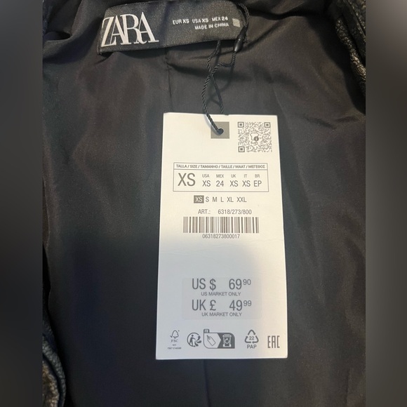 Zara Dark Brown Leather Jacket - Picture 3 of 6